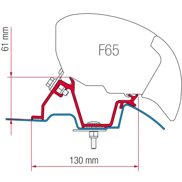 Fiamma Kit F65, F80 - Mercedes Sprinter U. VW Crafter Ab 2006 3 Fiamma Kit F65, F80 - Mercedes Sprinter U. VW Crafter Ab 2006