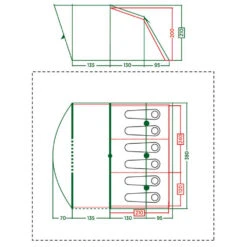 Coleman Tunnelzelt Vail 6 - 625 X 210 X 410 Cm 11 Coleman Tunnelzelt Vail 6 - 625 X 210 X 410 Cm -Freien Camping Angebote 072620 4