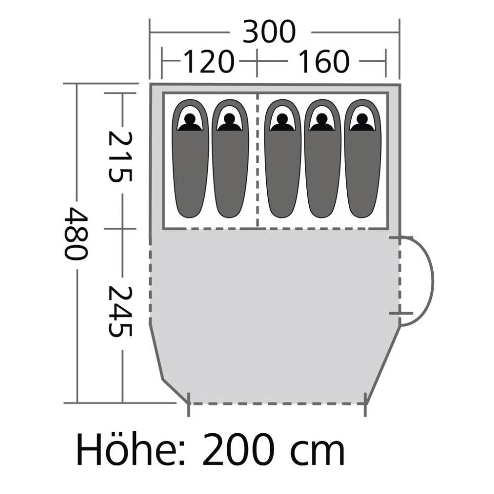 Outwell Tunnelzelt Springwood 5 - 300 X 200 X 480 Cm 9 Outwell Tunnelzelt Springwood 5 - 300 X 200 X 480 Cm – Bild 7