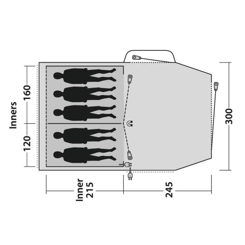 Outwell Tunnelzelt Springwood 5 - 300 X 200 X 480 Cm 10 Outwell Tunnelzelt Springwood 5 - 300 X 200 X 480 Cm – Bild 8