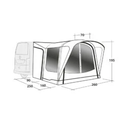 Outwell Busvorzelt Newburg 160 Air -Freien Camping Angebote 075591 4