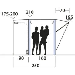 Outwell Busvorzelt Newburg 160 Air -Freien Camping Angebote 075591 6