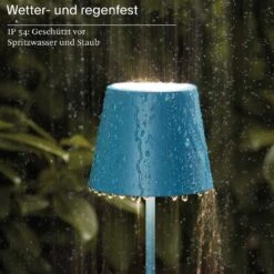 Sigor Akku-Tischleuchte Nuindie 380 Mm, Blau -Freien Camping Angebote 19881662 3