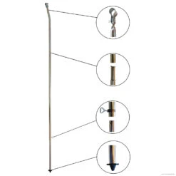 Andruckstange Mit Bodenspitze