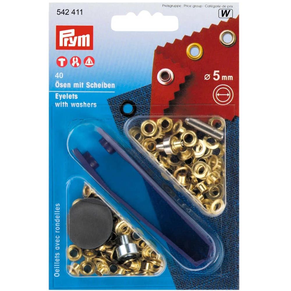 Prym Ösen Mit Scheiben 5 Mm, 40 Stück 3 Prym Ösen Mit Scheiben 5 Mm, 40 Stück
