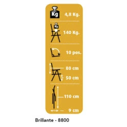 Dukdalf Klappstuhl Brillante Blau -Freien Camping Angebote 9943616 1