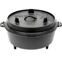 Valhal Outdoor Feuertopf Dutch Oven Gusseisen, Füße Am Boden, 6,1 L