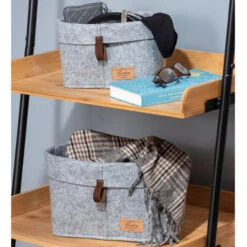 Maximex Filz-Korb Feli 3-teilig, Grau -Freien Camping Angebote 9957946 1