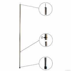 Stahl Aufstellstange Variabel