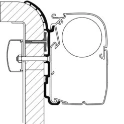 Thule Wandadapter Für Bürstner Reisemobile, Omnistor Serie 5 Und 8